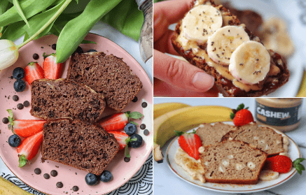 3 köstliche Fitnessrezepte für Bananenbrot voller Ballaststoffe und Eiweiß