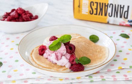 Fitnessrezept: Flauschige Vanillepfannkuchen mit gesalzenem Karamell