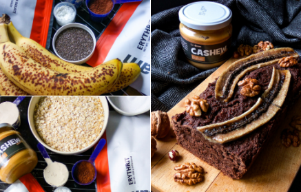 Fitness Rezept: Veganes Bananenbrot mit Protein und Nussbutter