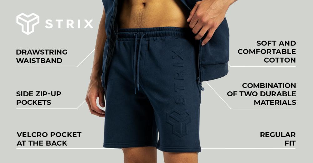 Embossed Shorts Midnight Blue - STRIX