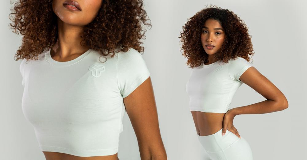 Damen Essential CropTop Mondgrau - STRIX