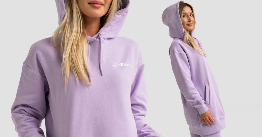 Women's Limitless Longline Hoodie Lavender - GymBeam