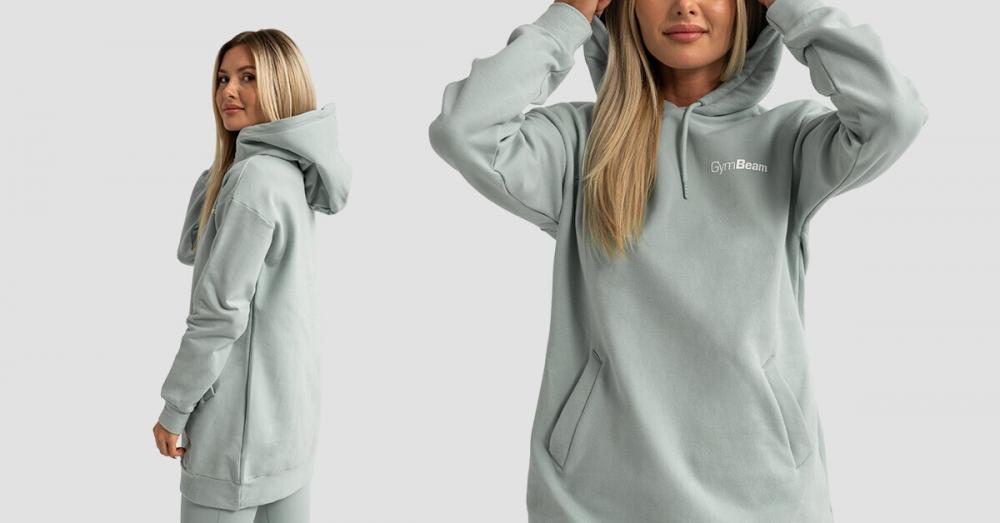 Women's Limitless Longline Hoodie Eucalypt - GymBeam