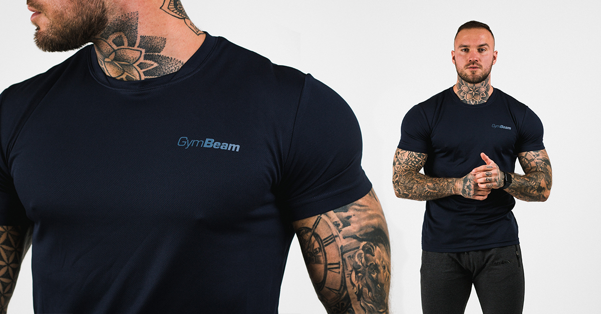 Herren T-Shirt TRN Navy - GymBeam