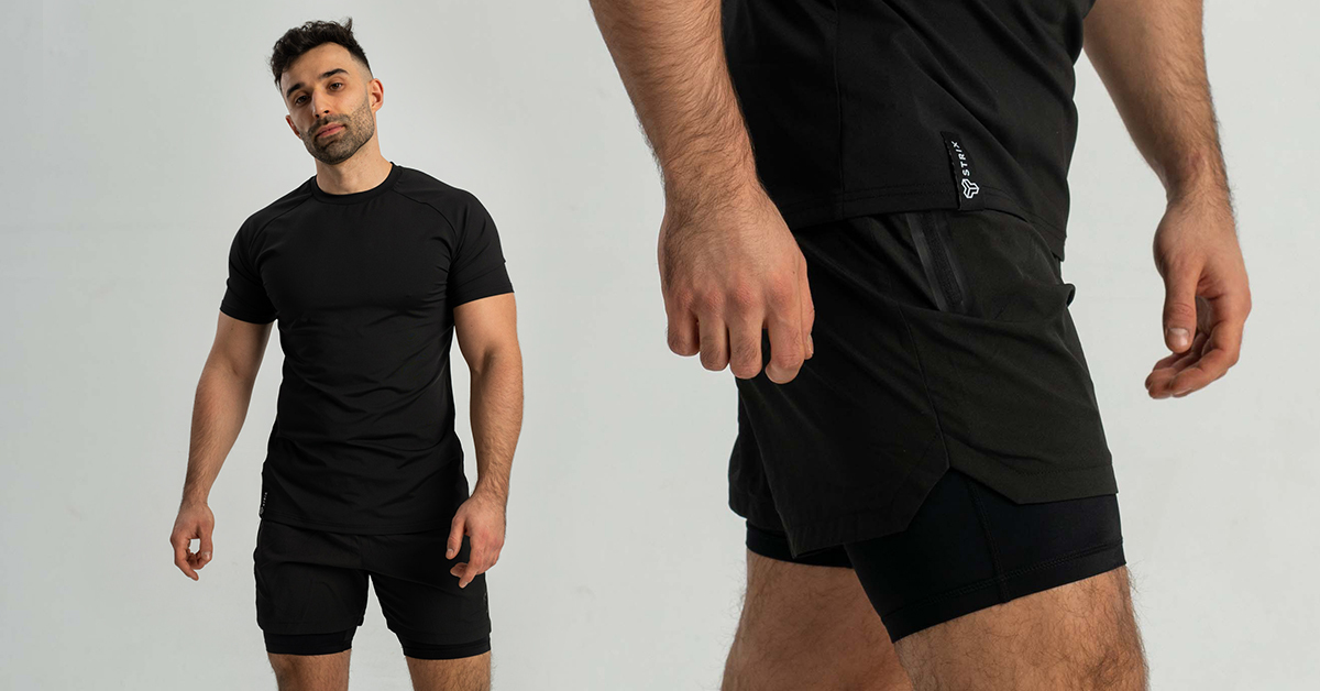 2in1 Shorts black - STRIX